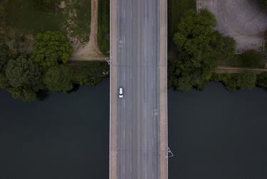 Sparse traffic on the Congress Avenue bridge in Austin during the coronavirus pandemic. April 2, 2020.