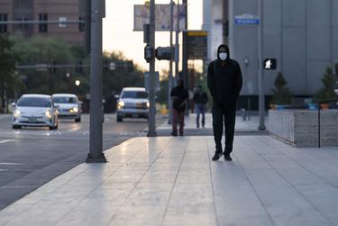 The streets of downtown Houston during the coronavirus pandemic.